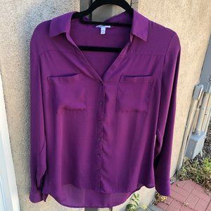 Express Plum Purple Portofino Shirt